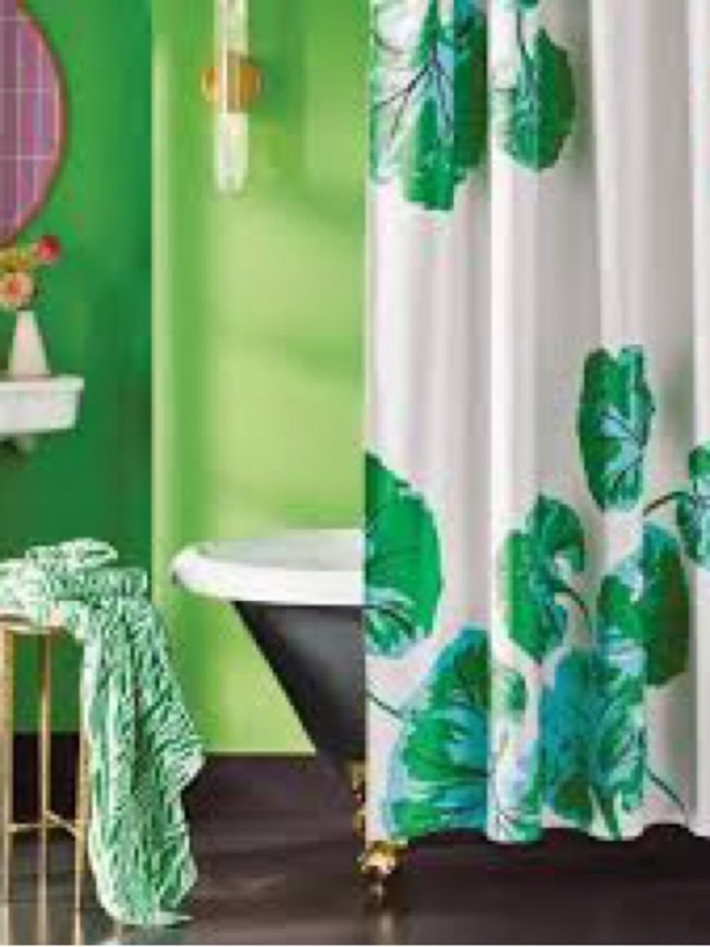 DVF x Target Geranium Leaf Shower Curtain